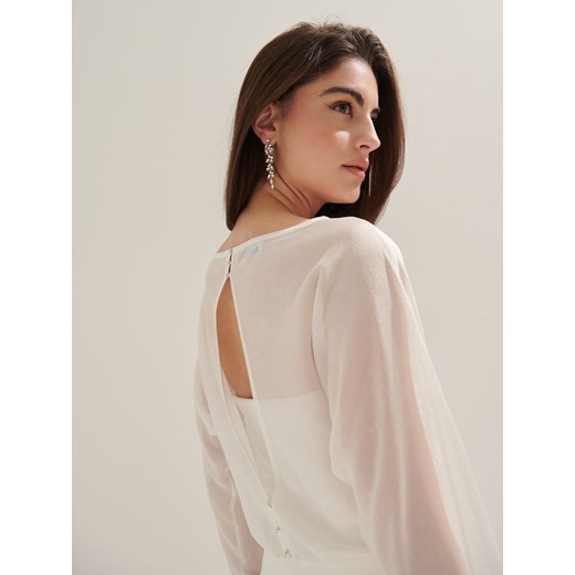 Mohito - Bluzka z wycięciem na plecach - biały Mohito XS Mohito