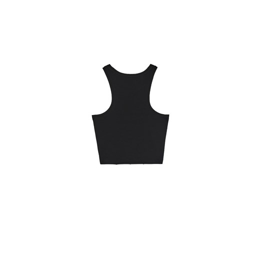 Cropp - Czarny top z napisem - czarny Cropp L Cropp