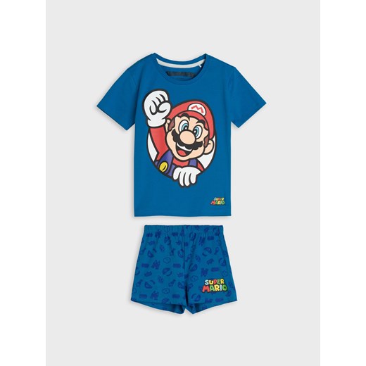 Sinsay - Piżama Super Mario - niebieski Sinsay 134 Sinsay