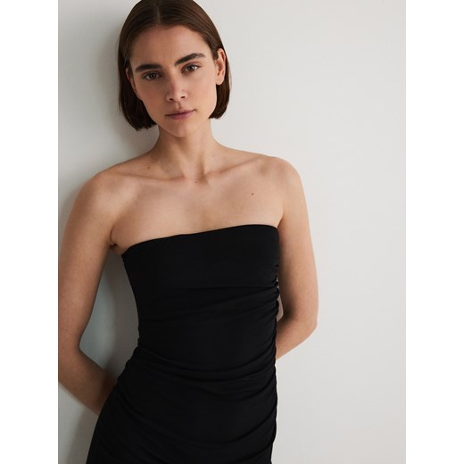 Reserved - Sukienka maxi z prostym dekoltem - czarny ze sklepu Reserved w kategorii Sukienki - zdjęcie 171373196