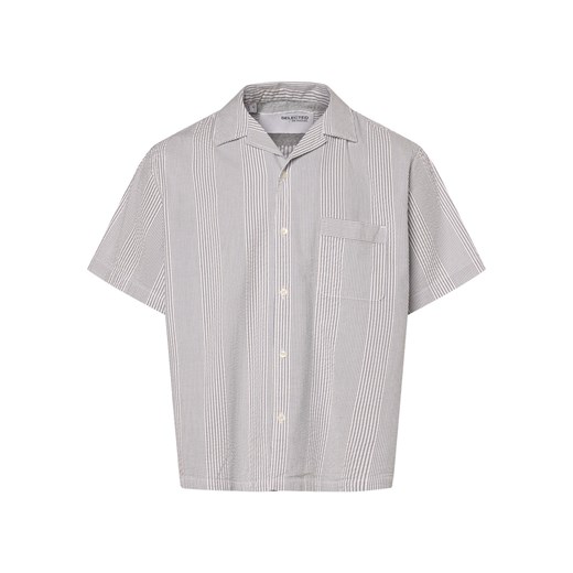 Selected Koszula męska - SLHBoxy-Kyle Mężczyźni Modern Fit Bawełna jasnoniebieski w paski ze sklepu vangraaf w kategorii Koszule męskie - zdjęcie 171374229