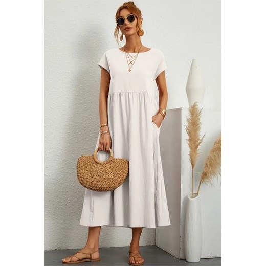Sukienka BOTEGRA WHITE ze sklepu Ivet Shop w kategorii Sukienki - zdjęcie 171374518