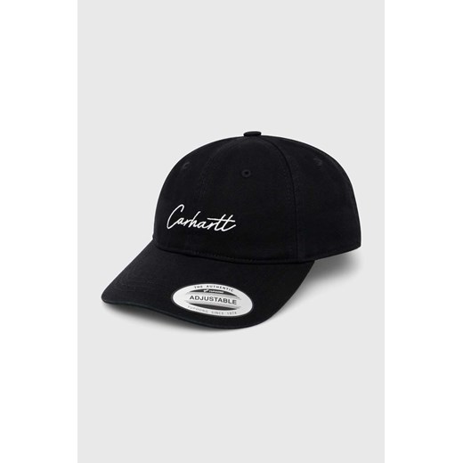 Carhartt WIP czapka z daszkiem bawełniana Delray Cap kolor czarny z aplikacją I031638.K02XX ze sklepu PRM w kategorii Czapki z daszkiem damskie - zdjęcie 171374946