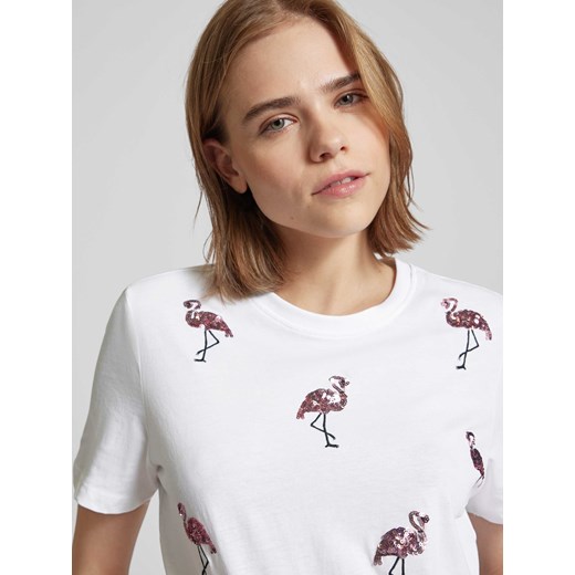 T-shirt o kroju regular fit z cekinami model ‘KITA’ M Peek&Cloppenburg 