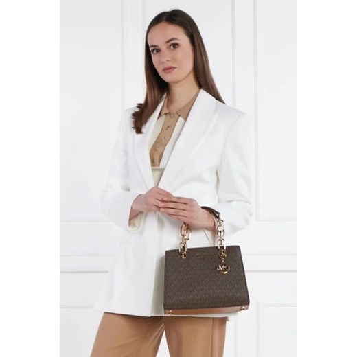 Shopper bag Michael Kors z nadrukiem do ręki elegancka ze skóry ekologicznej
