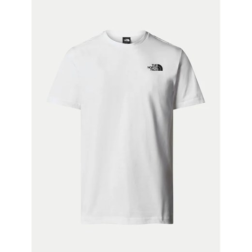 T-shirt męski The North Face biały z krótkim rękawem sportowy