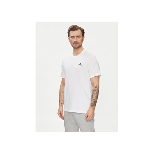 adidas T-Shirt Essentials Single Jersey Embroidered Small Logo T-Shirt IC9286 Biały Regular Fit ze sklepu MODIVO w kategorii T-shirty męskie - zdjęcie 171376907