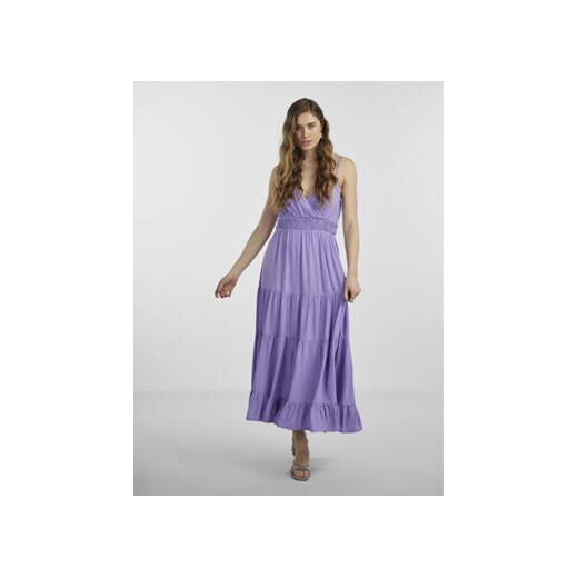 YAS Sukienka letnia 26026350 Fioletowy Regular Fit ze sklepu MODIVO w kategorii Sukienki - zdjęcie 171377327