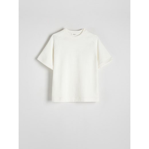 Reserved - T-shirt regular fit - złamana biel ze sklepu Reserved w kategorii T-shirty męskie - zdjęcie 171378429