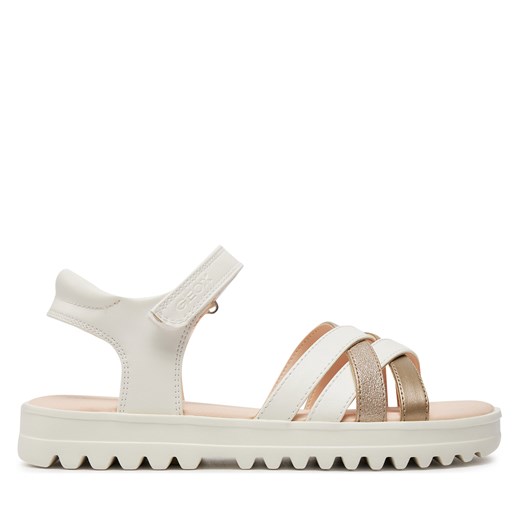 Sandały Geox J Sandal Coralie Gir J356EA 054AJ C0588 D White/Platinum Geox 39 eobuwie.pl