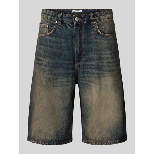 Szorty jeansowe o kroju regular fit z efektem znoszenia ze sklepu Peek&Cloppenburg  w kategorii Spodenki męskie - zdjęcie 171381236