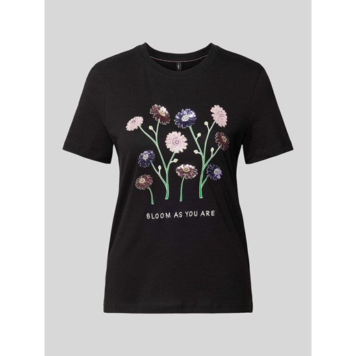 T-shirt z kwiatowym nadrukiem ze sklepu Peek&Cloppenburg  w kategorii Bluzki damskie - zdjęcie 171381238