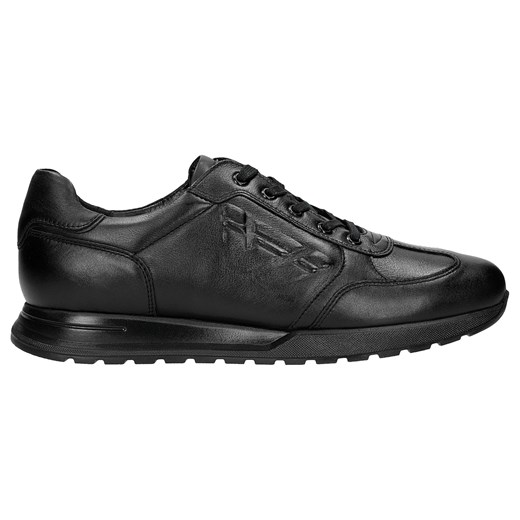 Wojas Czarne Sneakersy Męskie Z Tłoczonym Logo ze sklepu Wojas w kategorii Buty sportowe męskie - zdjęcie 171389738