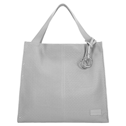 Wojas Popielata Shopperka Z Ażurową Skórą ze sklepu Wojas w kategorii Torby Shopper bag - zdjęcie 171390205