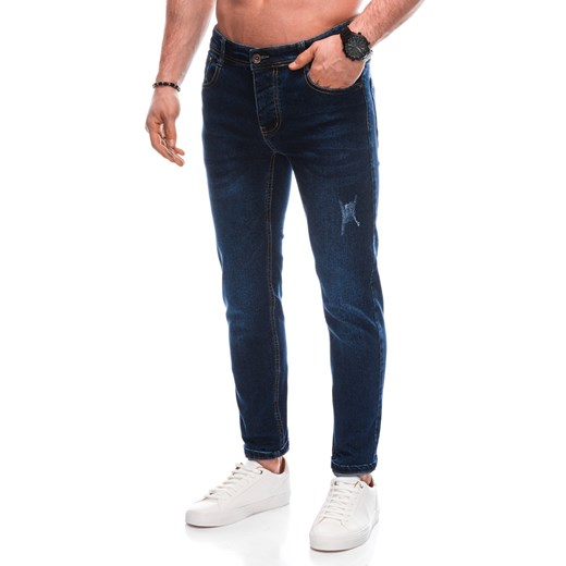 Spodnie męskie jeansowe 1469P - niebieskie ze sklepu Edoti w kategorii Jeansy męskie - zdjęcie 171392647
