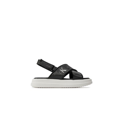 Calvin Klein Jeans Sandały Platform Sanadal V3A2-80831-1688 S Czarny ze sklepu MODIVO w kategorii Sandały dziecięce - zdjęcie 171400196