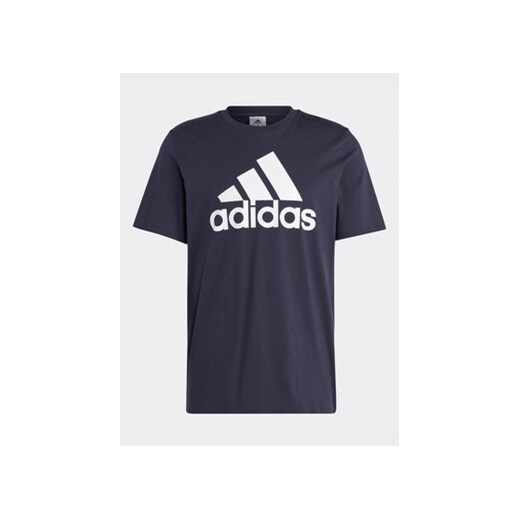 adidas T-Shirt Essentials Single Jersey Big Logo T-Shirt IC9348 Niebieski M promocyjna cena MODIVO