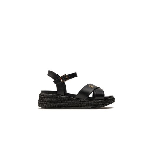 Tommy Hilfiger Espadryle Platform Sandal T3A2-33264-0326 S Czarny ze sklepu MODIVO w kategorii Sandały dziecięce - zdjęcie 171401217