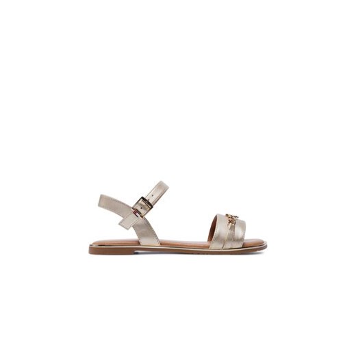 Tommy Hilfiger Sandały Flat Sandal T3A2-33253-1372 S Złoty ze sklepu MODIVO w kategorii Sandały dziecięce - zdjęcie 171401409