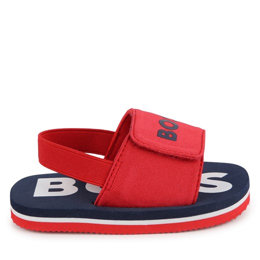 Sandały Boss J50889 S Bright Red 997 ze sklepu eobuwie.pl w kategorii Sandały dziecięce - zdjęcie 171402078