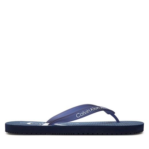 Japonki Calvin Klein Jeans Beach Sandal Glossy YM0YM00952 Peacot/Dusk Blue 0G7 ze sklepu eobuwie.pl w kategorii Klapki męskie - zdjęcie 171402865