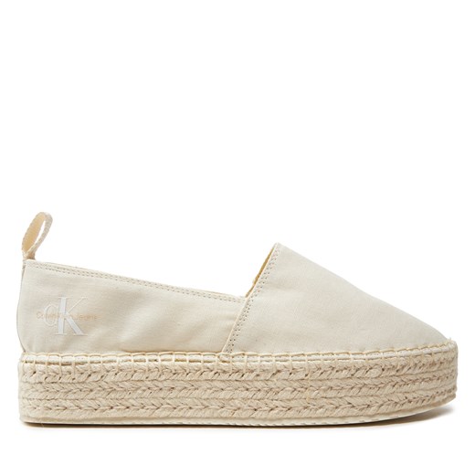 Espadryle Calvin Klein Jeans Platform Espadrille Ml Btw YW0YW01378 Creamy White/Bright White 0F9 ze sklepu eobuwie.pl w kategorii Espadryle damskie - zdjęcie 171403146