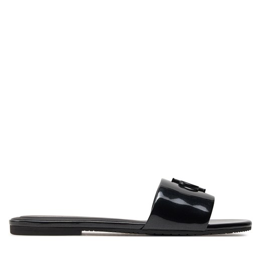 Klapki Calvin Klein Jeans Flat Sandal Slide Mg Met YW0YW01348 Czarny ze sklepu eobuwie.pl w kategorii Klapki damskie - zdjęcie 171403305