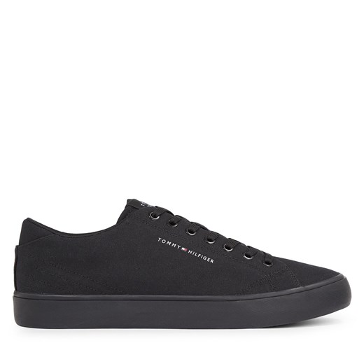 Tenisówki Tommy Hilfiger Th Hi Vulc Low Canvas FM0FM04882 Czarny ze sklepu eobuwie.pl w kategorii Trampki męskie - zdjęcie 171403578