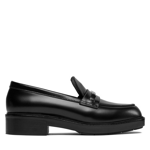 Loafersy Calvin Klein Rubber Sole Loafer W/Hw HW0HW02006 Czarny ze sklepu eobuwie.pl w kategorii Mokasyny damskie - zdjęcie 171403767