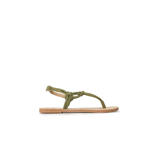 Manebi Sandały Suede Leather Sandals V 2.0 Y0 Khaki ze sklepu MODIVO w kategorii Sandały damskie - zdjęcie 171404067