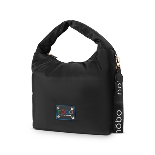 Tekstylna torba na ramię NOBO Daisy czarna Nobo One size okazja NOBOBAGS.COM