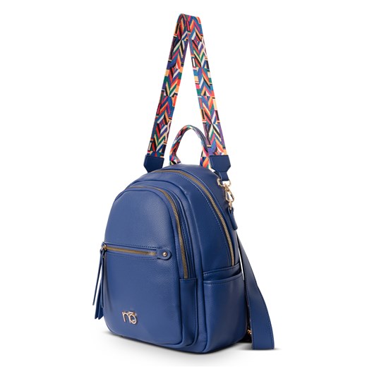 Plecak 2 w 1 NOBO z kolorowym paskiem niebieski Nobo One size NOBOBAGS.COM okazyjna cena