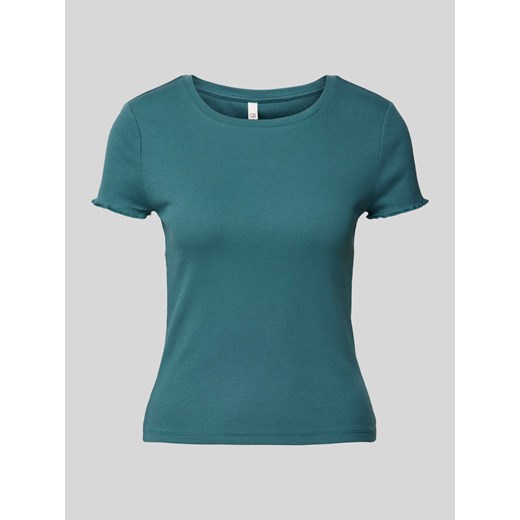 T-shirt z efektem prążkowania ze sklepu Peek&Cloppenburg  w kategorii Bluzki damskie - zdjęcie 171406007