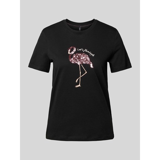 T-shirt o kroju regular fit z cekinami model ‘KITA’ ze sklepu Peek&Cloppenburg  w kategorii Bluzki damskie - zdjęcie 171406177