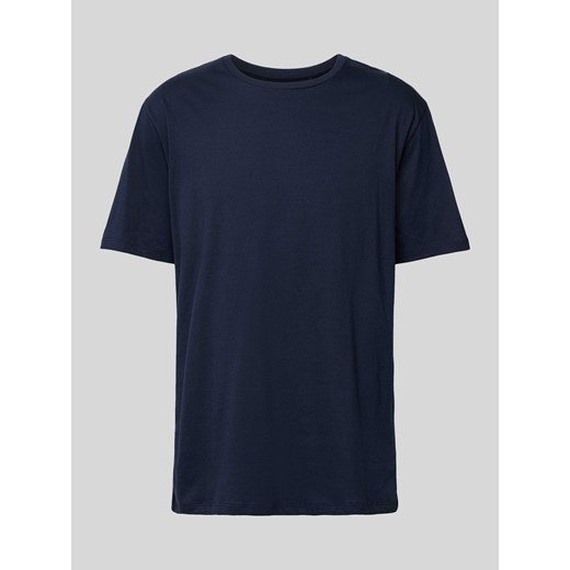 T-shirt z prążkowanym okrągłym dekoltem ze sklepu Peek&Cloppenburg  w kategorii T-shirty męskie - zdjęcie 171406286