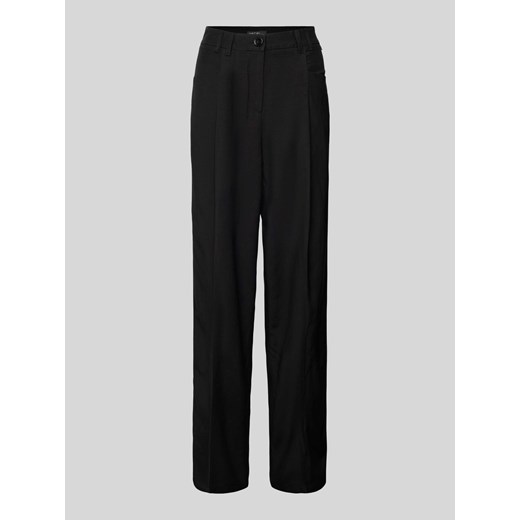 Spodnie materiałowe z szeroką nogawką i zakładkami w pasie ze sklepu Peek&Cloppenburg  w kategorii Spodnie damskie - zdjęcie 171406369