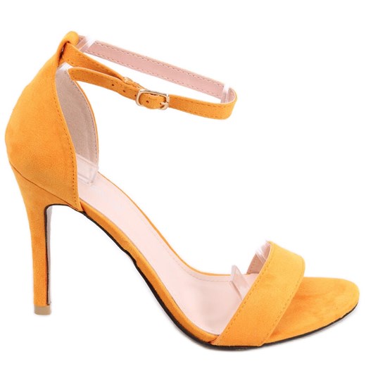 Sandałki na szpilce Sheila Yellow żółte ze sklepu ButyModne.pl w kategorii Sandały damskie - zdjęcie 171409428