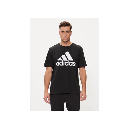 adidas T-Shirt Essentials Single Jersey Big Logo T-Shirt IC9347 Czarny Regular Fit ze sklepu MODIVO w kategorii T-shirty męskie - zdjęcie 171411428