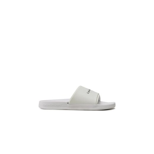 Calvin Klein Jeans Klapki Slide Monogram Tpu YM0YM00361 Biały ze sklepu MODIVO w kategorii Klapki męskie - zdjęcie 171411578
