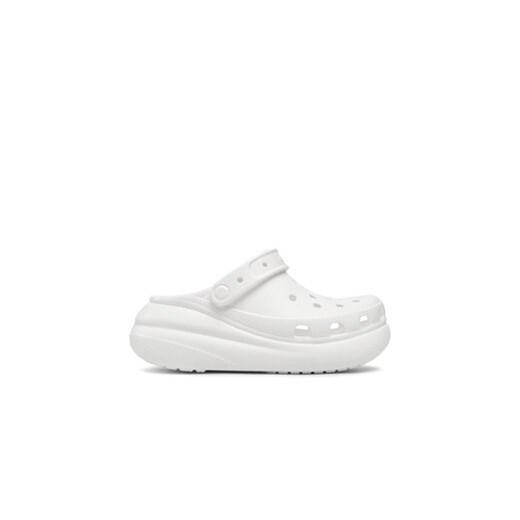 Crocs Klapki Classic Crush Clog 207521 Biały ze sklepu MODIVO w kategorii Klapki damskie - zdjęcie 171411669