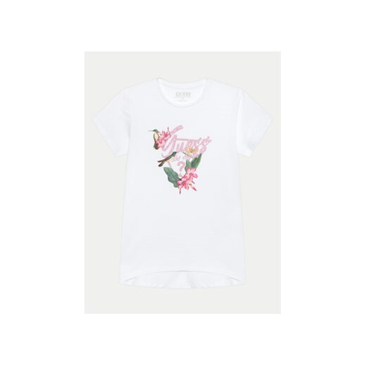 Guess T-Shirt J4GI13 K6YW4 Biały Regular Fit ze sklepu MODIVO w kategorii Bluzki dziewczęce - zdjęcie 171411889