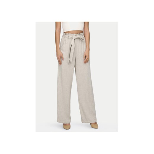 ONLY Spodnie materiałowe Siesta 15322259 Beżowy Straight Fit ze sklepu MODIVO w kategorii Spodnie damskie - zdjęcie 171412327