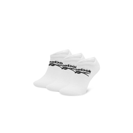 Reebok Zestaw 3 par niskich skarpet unisex R0353-SS24 (3-pack) Biały ze sklepu MODIVO w kategorii Skarpetki damskie - zdjęcie 171412945
