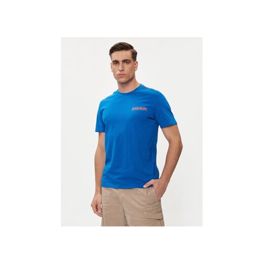 Napapijri T-Shirt S-Gras NP0A4HQN Niebieski Regular Fit ze sklepu MODIVO w kategorii T-shirty męskie - zdjęcie 171413516