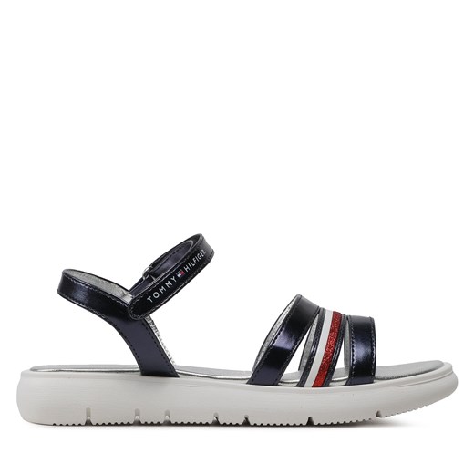 Sandały Tommy Hilfiger Stripes Velcro T4A2-32771-1372 S Blue 800 Tommy Hilfiger 40 eobuwie.pl okazja
