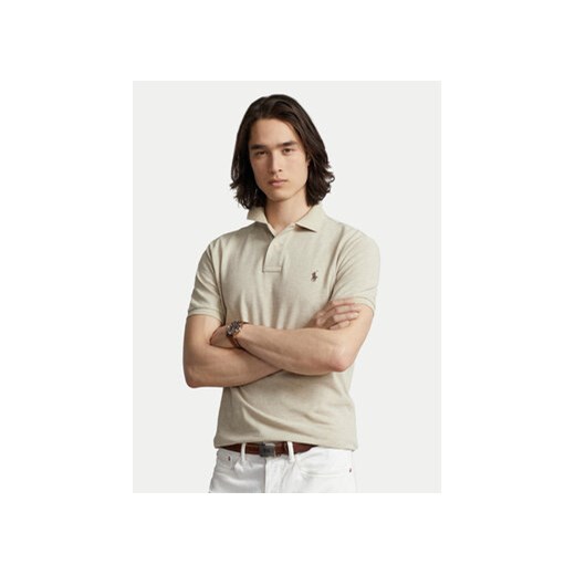 Polo Ralph Lauren Polo 710536856215 Beżowy Slim Fit ze sklepu MODIVO w kategorii T-shirty męskie - zdjęcie 171419929