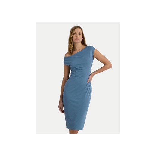 Lauren Ralph Lauren Sukienka koktajlowa 250933454002 Niebieski Slim Fit ze sklepu MODIVO w kategorii Sukienki - zdjęcie 171419959