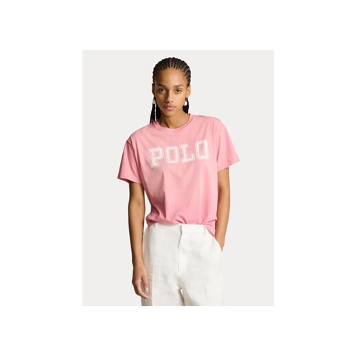 Polo Ralph Lauren T-Shirt 211935591002 Różowy Regular Fit ze sklepu MODIVO w kategorii Bluzki damskie - zdjęcie 171420049