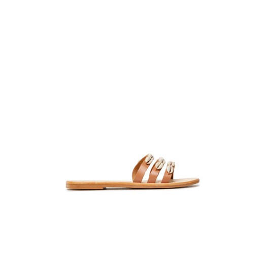Manebi Klapki Leather Sandals S 0.1 Y0 Brązowy ze sklepu MODIVO w kategorii Klapki damskie - zdjęcie 171420315