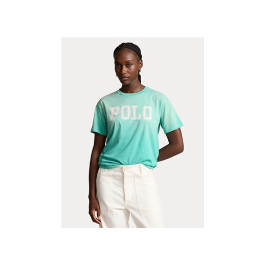 Polo Ralph Lauren T-Shirt 211935591003 Zielony Regular Fit ze sklepu MODIVO w kategorii Bluzki damskie - zdjęcie 171420688